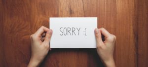 pedido de desculpas para cliente